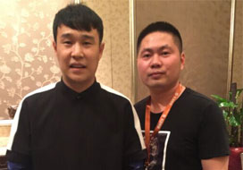 广州卧龙与明星合影